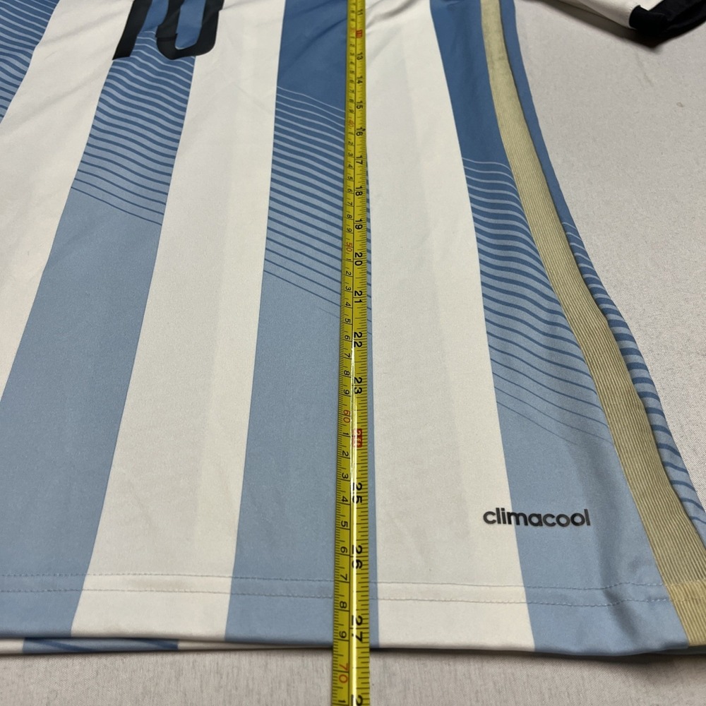 Adidas 2014 Messi Argentina Soccer Football Jersey S Home Blue White AFA Patch - Picture 8 of 9
